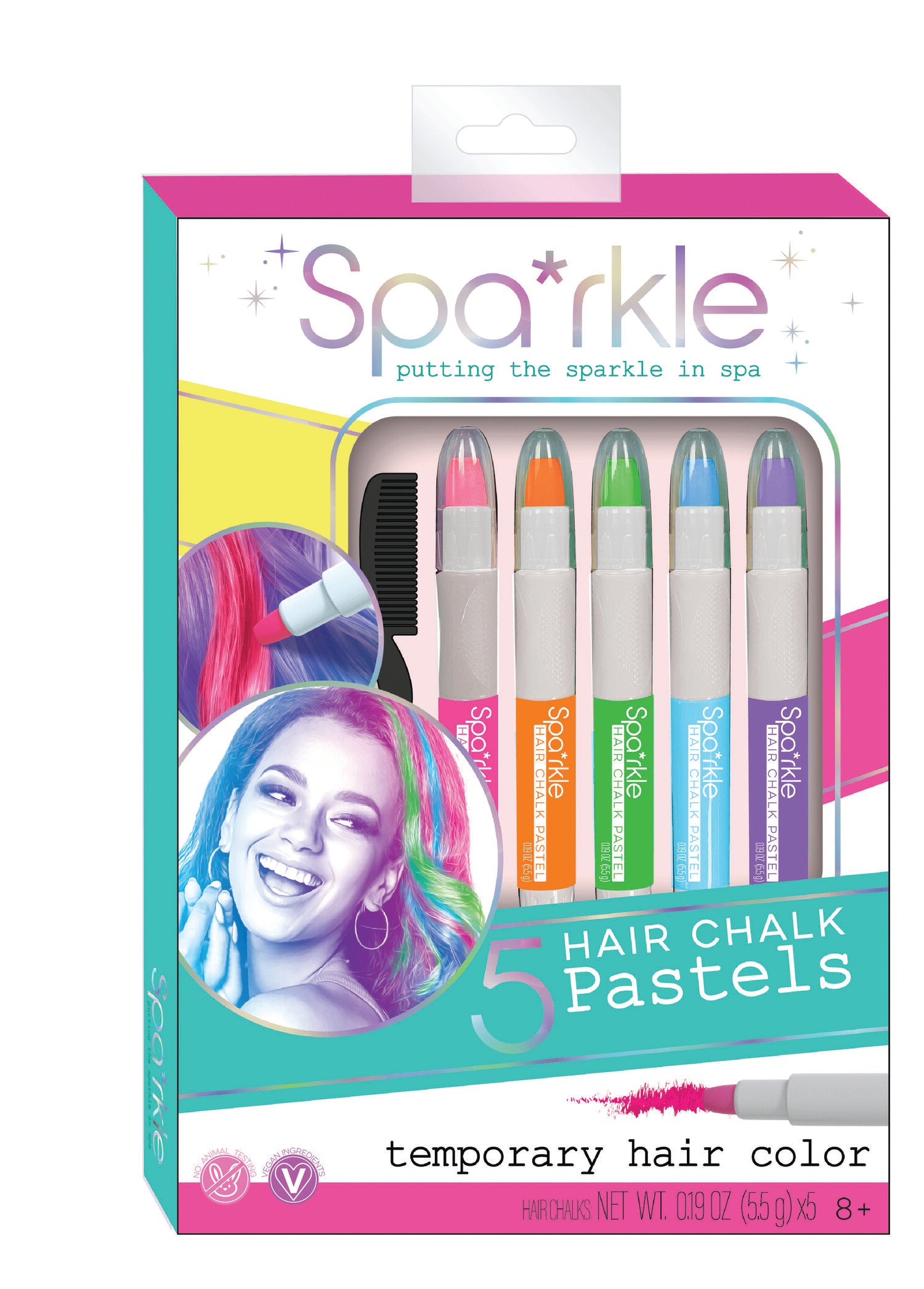 Bright Stripes Spa*rkle Hair Chalk Pastels Bold + Bright – Mother