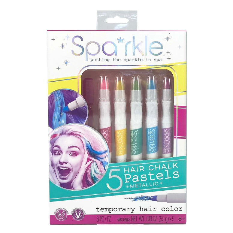 Bright Stripes Spa*rkle Hair Chalk Pastels Metallic