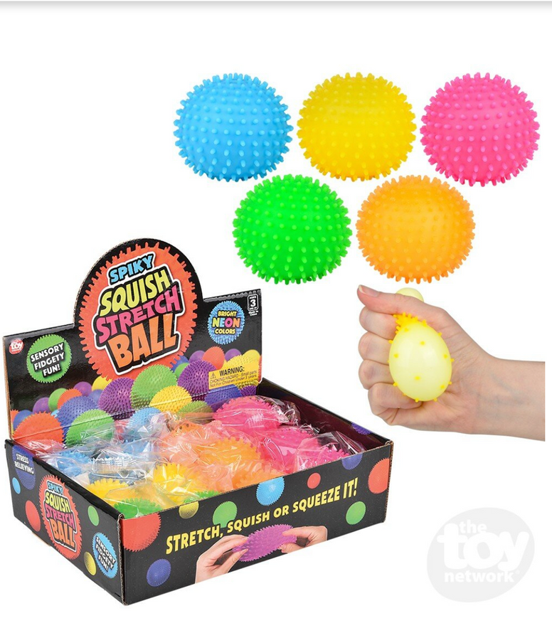 Squish And Stretch Mini Spiky Gummi Ball 1.75"