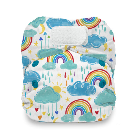 Thirsties Natural Newborn AIO Cloth Diaper HOOK & LOOP - FINAL CLEARANCE
