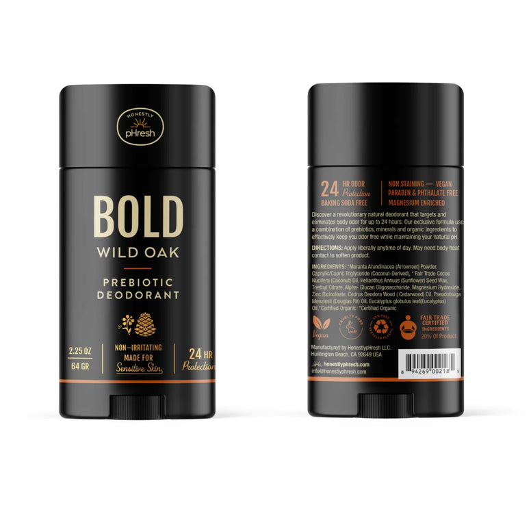 Honestly pHresh Bold Wild Oak Prebiotic Natural Deodorant