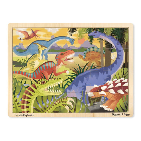 Melissa & Doug 24 Piece Wooden Jigsaw Puzzle - Dinosaurs