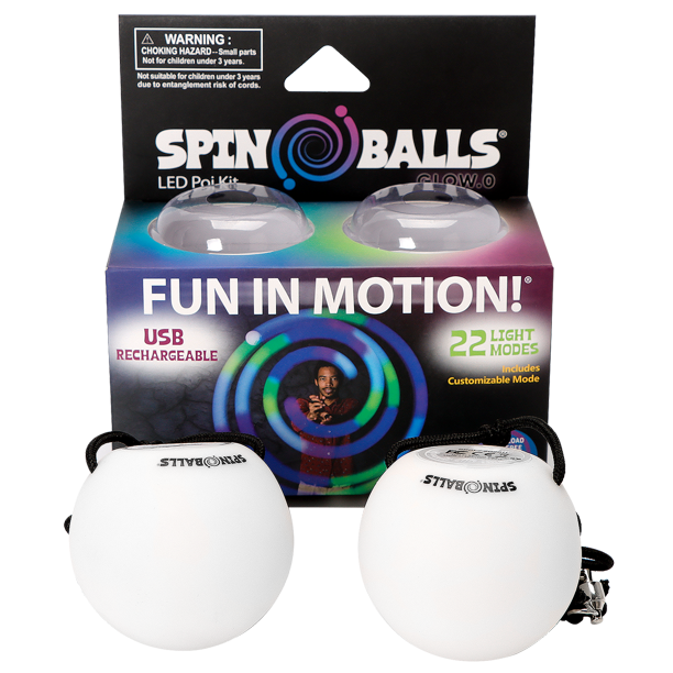 Fun in Motion Toys Spinballs LED Rechargeable Poi