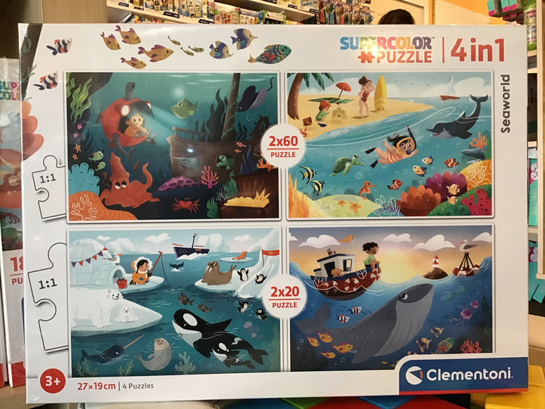Clementoni Seaworld - 2x20+2x60 pcs - Supercolor Puzzle