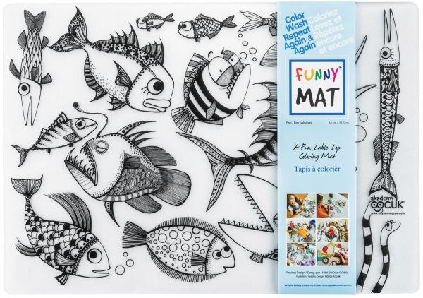 Table Top Colouring Mat, Fish Table Top Colouring Mat, Fish
