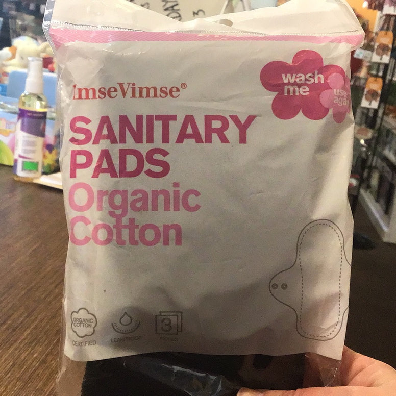 ImseVimse Sanitary Pads- Organic Cotton- 3 Piece