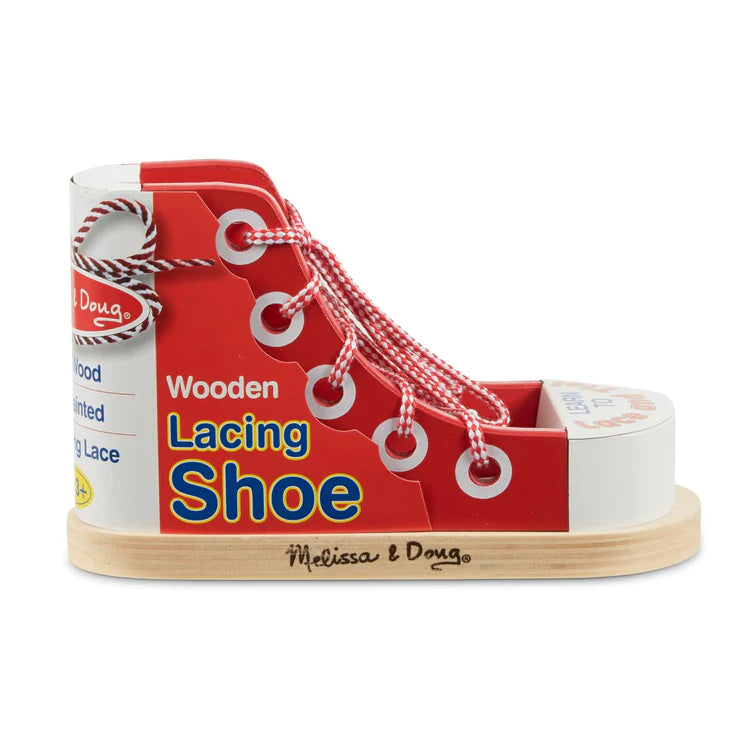 Melissa and Doug Wooden Lacing Shoe