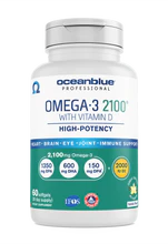 Ocean Blue Omega 3 with Vitamin D High Potency 120 capsules