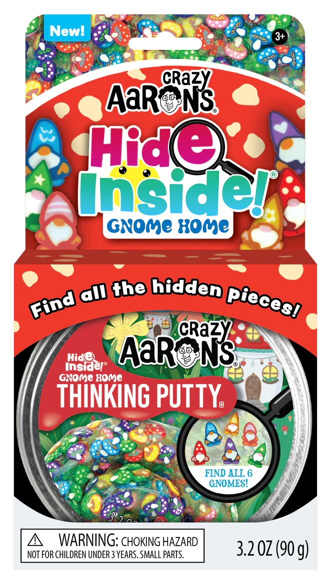 Crazy Aaron’s Thinking Putty Hide Inside Gnome Home