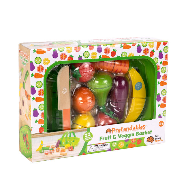 Fat Brain Toy Co Pretendables Fruit and Veggie Basket