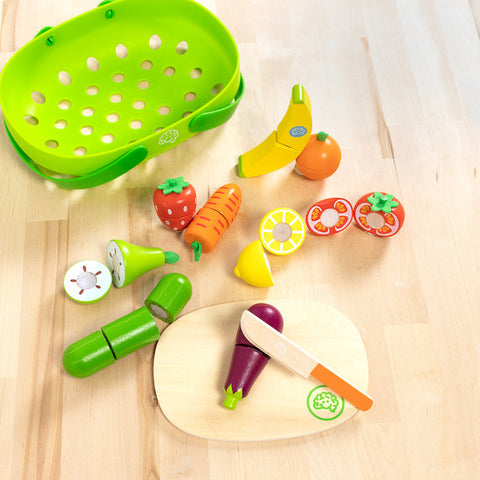 Fat Brain Toy Co Pretendables Fruit and Veggie Basket