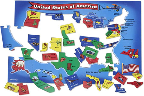 Melissa & Doug USA Map 51 piece Floor Puzzle