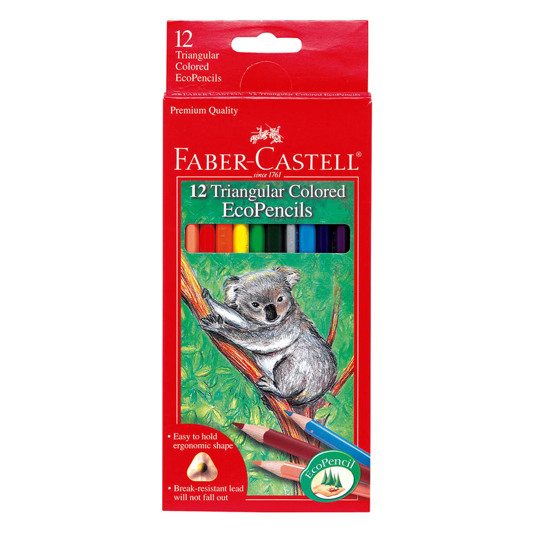 Faber-Castell 12 Count Triangular Colored Eco Pencils
