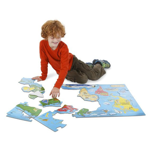 Melissa & Doug World Map Floor Puzzle - 33 Pieces