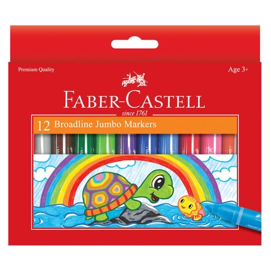 Faber-Castell 12 Broadline Jumbo Markers